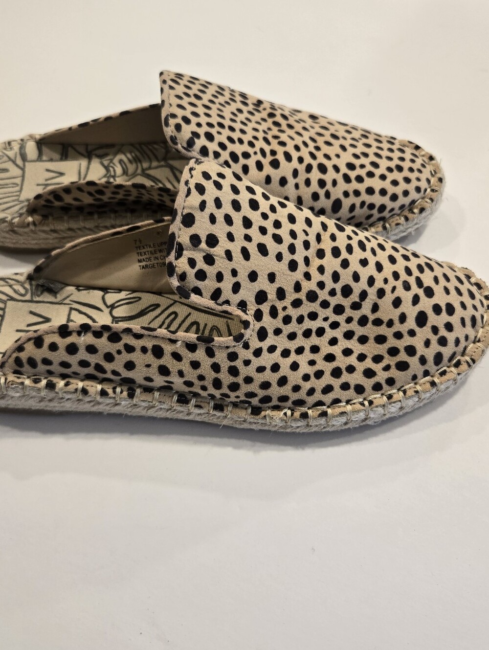 Dolce Vita Animal Print Mules Slides Shoes Sz 7.5 Comfy Flats Walking